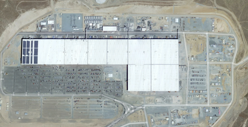 Aerial View of the Tesla Gigafactory in Reno, NV.